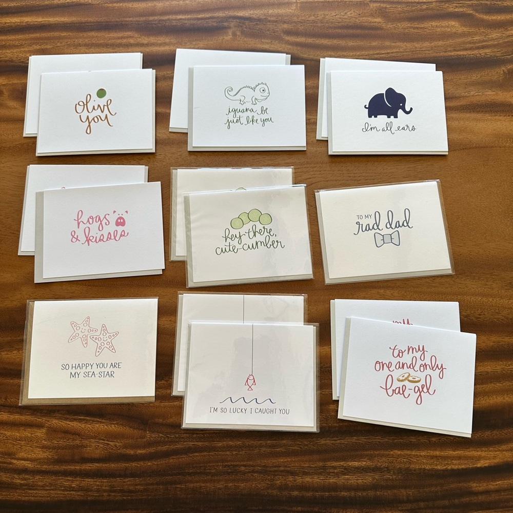 Greeting card set of 16, A Jar of Pickles